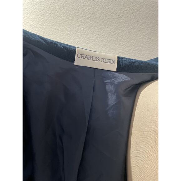 charles klein, blue suede long open coat, vintage , no size tag - Picture 7 of 9